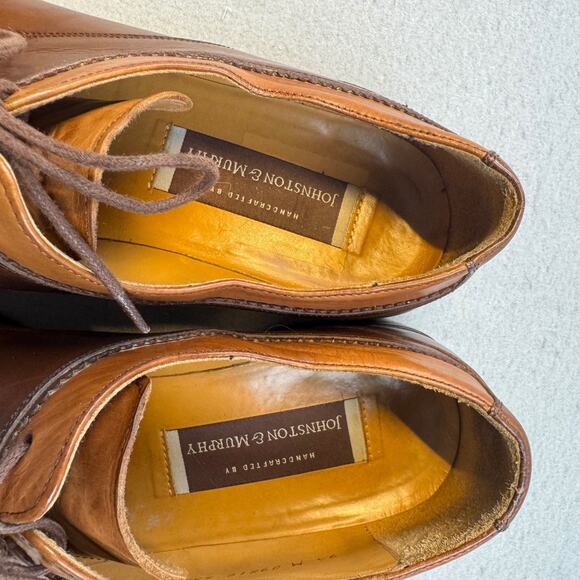 Johnston & Murphy Oxford Derby Shoes Mens 9.5M Brown Two-Tone Split Toe Leather main image 7